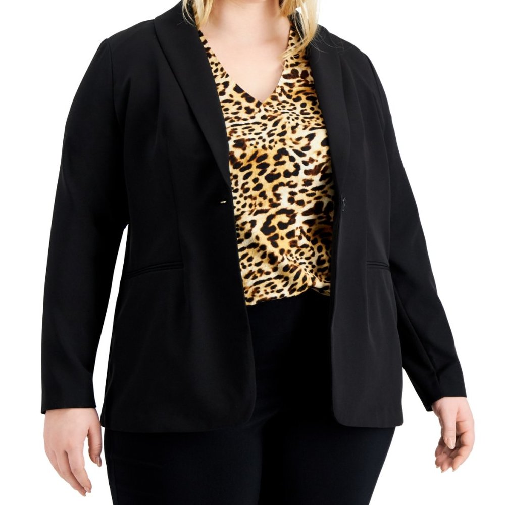 Alfani Plus Size Shawl-Collar Blazer